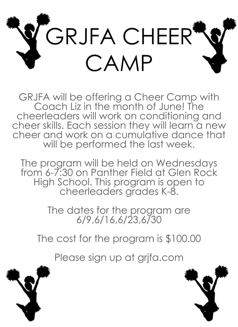 GRJFA CHEER CAMP GRJFA CHEER CAMP